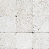 MS International Chiaro 4 in. x 4 in. Tumbled Travertine Floor and Wall Tile (1 sq. ft. / case)-THDW3-T-CH4X4T 100664317