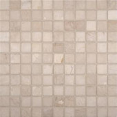 MS International Crema Marfil 12 in. x 12 in. x 10 mm Tumbled Marble Mesh-Mounted Mosaic Tile (10 sq. ft. / case)-CREM-1X1-T 300333796