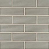 MS International Dove Gray 4 in. x 12 in. Handcrafted Glazed Ceramic Wall Tile (5 sq. ft. / case)-SMOT-PT-DG412 206827680