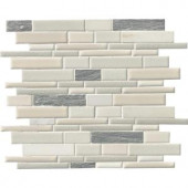 MS International Everest Interlocking 12 in. x 12 in. x 8 mm Porcelain and Stone Mesh-Mounted Mosaic Tile-SPIL-EVER8MM 204923684