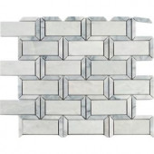 MS International Framework 12 in. x 13 in. x 10 mm Polished Marble Mesh-Mounted Mosaic Tile (10.99 sq. ft. / case)-FRMWRK-POL10MM 300051505