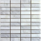 MS International Greecian White 12 in. x 12 in. x 10 mm Honed Marble Mesh-Mounted Mosaic Tile (10 sq. ft. / case)-SMOT-ARA-1X3-H 202508326