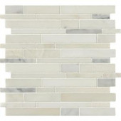 MS International Greecian White Interlocking 12 in. x 12 in. x 10 mm Natural Marble Mesh-Mounted Mosaic Tile-GRE-ILP10MM 204714385
