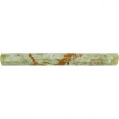 MS International Green 1 in. x 12 in. Dome Molding Polished Onyx Wall Tile (10 ln. ft. / case)-SMOT-DOME-GONYX 202508250