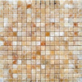 MS International Honey 12 in. x 12 in. x 10 mm Polished Onyx Mesh-Mounted Mosaic Tile (10 sq. ft. / case)-SMOT-ONYX-5/8-P 100664328