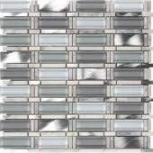 MS International Icelandic Blend Pattern 12 in. x 12 in. x 8 mm Glass Metal Stone Mesh-Mounted Mosaic Tile-SGLSMT-IB8MM 204688461
