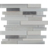 MS International Krystal Interlocking 12 in. x 12 in. x 8 mm Glass/Metal Mesh-Mounted Mosaic Tile (10 sq. ft. / case)-GLSMTIL-KRY8MM 206744771