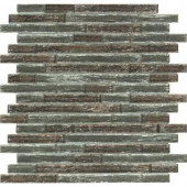 MS International Luxe Interlocking 11.81 in. x 11.81 in. x 8 mm Glass Mesh-Mounted Mosaic Tile (9.69 sq. ft. / case)-GLSIL-LUX8MM 300051502