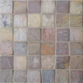 MS International Multi Classic 12 in. x 12 in. x 10 mm Tumbled Slate Mesh-Mounted Mosaic Tile (10 sq. ft. / case)-MC-2X2-T 300333797