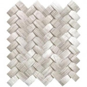 MS International Mystic Cloud Arched Herringbone 12 in. x 12 in. x 10 mm Honed Marble Mesh-Mounted Mosaic Tile (10 sq. ft. / case)-ARCH-MC-HBH 205337781