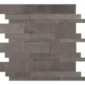 MS International Neptune 3D 12 in. x 12 in. x 10 mm Honed Basalt Mesh-Mounted Mosaic Tile (10 sq. ft. / case)-BSLTB-3DH 205308200