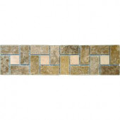 MS International Noche Chiaro Basket Weave 3 in. x 12 in.Travertine Listello Floor and Wall Tile-BOR-NCCHBW3X12T 100664331