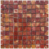 MS International Red 12 in. x 12 in. x 10 mm Polished Onyx Mesh-Mounted Mosaic Tile (10 sq. ft. / case)-SMOT-RONYX-1X1P 202508323