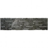 MS International Royal Black Thin Veneer Panel 6 in. x 24 in. Natural Marble Wall Tile (5 sq. ft. / case)-LVENMROYBLA624 204720957