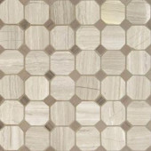 MS International White Oak Octagon 12 in. x 12 in. x 10 mm Honed Marble Mesh-Mounted Mosaic Tile (10 sq. ft. / case)-WHTOAK-2OCT 206986626