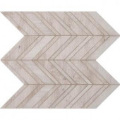 MS International White Quarry Chevron 12 in. x 12 in. x 10 mm Natural Marble Mesh-Mounted Mosaic Tile (10 sq. ft. / case)-WQ-CHEVRON 205308192