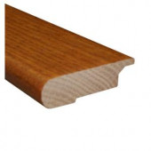 Oak Brandy/Bordeaux 0.81 Thick x 3 in. Wide x 78 in. Length Hardwood Lipover Stair Nose Molding-LM5928 202034754