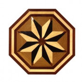 PID Floors Octagon Medallion Unfinished Decorative Wood Floor Inlay MT004 - 5 in. x 3 in. Take Home Sample-MT004S 203825002