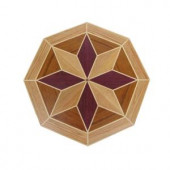 PID Floors Octagon Medallion Unfinished Decorative Wood Floor Inlay MT010 - 5 in. x 3 in. Take Home Sample-MT010S 203825003