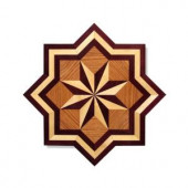 PID Floors Star Medallion Unfinished Decorative Wood Floor Inlay MS001 - 5 in. x 3 in. Take Home Sample-MS001S 203825030