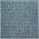 Solistone Atlantis Dorado Polished Blue 11-3/4 in. x 11-3/4 in. x 6 mm Glass Mosaic Tile (9.58 sq. ft. / case)-9142p 206017038