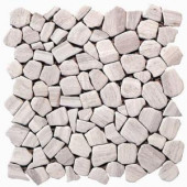 Solistone Haisa Marble 12 in. x 12 in. x 6.35 mm Light Natural Stone Irregular Mosaic Floor and Wall Tile (10 sq. ft. / case)-HGRY LH-01 100659998