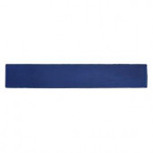 Solistone Hand-Painted Azul Blue 1 in. x 6 in. Ceramic Pencil Liner Trim Wall Tile-AZUL-PL 206075214