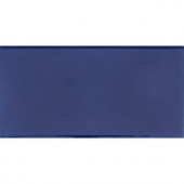 Solistone Hand-Painted Azul Blue 3 in. x 6 in. Glazed Ceramic Wall Tile (1.25 sq. ft. / case)-AZUL 3X6 206075160