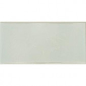 Solistone Hand-Painted Nieve White 3 in. x 6 in. Glazed Ceramic Wall Tile (1.25 sq. ft. / case)-NIEVE 3X6 206075167