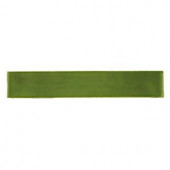 Solistone Hand-Painted Nopal Green 1 in. x 6 in. Ceramic Pencil Liner Trim Wall Tile-NOPAL-PL 206075219