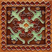 Solistone Hand-Painted Oaxaca Deco 6 in. x 6 in. Ceramic Wall Tile (2.5 sq. ft. / case)-COaxaca66 202018619