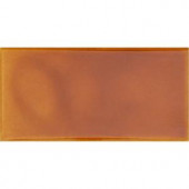 Solistone Hand-Painted Tangerine Orange 3 in. x 6 in. Glazed Ceramic Wall Tile (1.25 sq. ft. / case)-TANGERINE 3X6 206075211