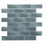 Solistone Mardi Gras Metairie 12 in. x 12 in. x 6.35 mm Medium Gray Glass Mesh-Mounted Mosaic Wall Tile (10 sq. ft. / case)-9074 202018547