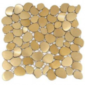 Solistone Metal Freeform Solar 11 in. x 11 in. x 6.35 mm Accent Metal Mesh-Mounted Mosaic Wall Tile (8.4 sq. ft. / case)-9001.0 202018543