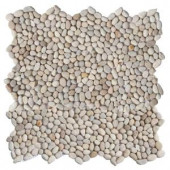 Solistone Micro Pebble Playa Beige 12 in. x 12 in. x 6.35 mm Mesh-Mounted Mosaic Floor and Wall Tile (10 sq. ft. / case)-6025 202827282