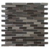 Solistone Opera Glass Aria Dark 12 in. x 12 in. x 7.9 mm Glass and Marble Mosaic Wall Tile (10 sq. ft. / case)-9037D 205012998