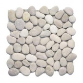 Solistone River Rock Brookstone 12 in. x 12 in. x 12.7 mm Natural Stone Pebble Mosaic Floor and Wall Tile (10 sq. ft. / case)-6001 100632890