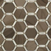 Splashback Tile Ambrosia Athens Gray Pearl and Marble Tile - 3 in. x 6 in. Tile Sample-L4B11AMBPLATNGR 206785968