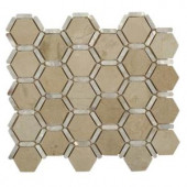 Splashback Tile Ambrosia Crema Marfil Pearl and Marble Tile - 3 in. x 6 in. Tile Sample-L4C11AMBPLCRMFL 206785969