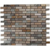 Splashback Tile Arizona Rain Blend 12 in. x 12 in. x 8 mm Marble and Glass Mosaic Floor and Wall Tile-ARIZONA RAIN 203061288