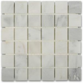 Splashback Tile Asian Statuary Mesh Mounted Squares - 12 in. x 12 in. x 10 mm Honed Marble Mosaic Tile-HD-ASNSTHON2X2 206641649