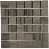 Splashback Tile Athens Gray 2X2 Mesh Mounted Squares - 12 in. x 12 in. x 10 mm Honed Marble Floor and Wall Mosaic Tile-HD-ATNGRYH2X2 206641578
