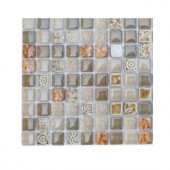 Splashback Tile Aztec Art Flaxseed Glass Tile - 3 in. x 6 in. x 8 mm Tile Sample-R6C10 GLASS TILES 203288444