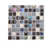 Splashback Tile Aztec Art Lumberjack Glass Tile - 3 in. x 6 in. x 8 mm Tile Sample-R6A10 GLASS TILES 203288441