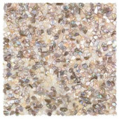 Splashback Tile Baroque Pebbles 11.81 in. x 11.81 in. Pearl Shell Mosaic Tile-BARQPEBPEARL 300915813