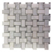 Splashback Tile Basketbraid Asian Statuary Polished Marble Floor and Wall Tile - 3 in. x 6 in. Tile Sample-L5A6HD-BKTASNSTATH 206641672