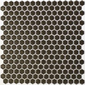 Splashback Tile Bliss Edged Hexagon Polished Dark Gray 12 in. x 12 in. x 10 mm Ceramic Mosaic Tile-BLISSEGDHEXPOLDRKGRAY 206496921