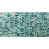Splashback Tile Breeze Caribbean Ocean Stained Glass Mosaic Floor and Wall Tile - 3 in. x 6 in. Tile Sample-R7D13 206496966
