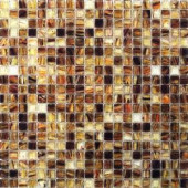 Splashback Tile Breeze Rusty Leaves 12-3/4 in. x 12-3/4 in. x 6 mm Glass Mosaic Tile-BREEZRUSTYLEAVES 206496860