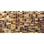 Splashback Tile Breeze Rusty Leaves Glass Mosaic Floor and Wall Tile - 3 in. x 6 in. Tile Sample-R5C13 206496963